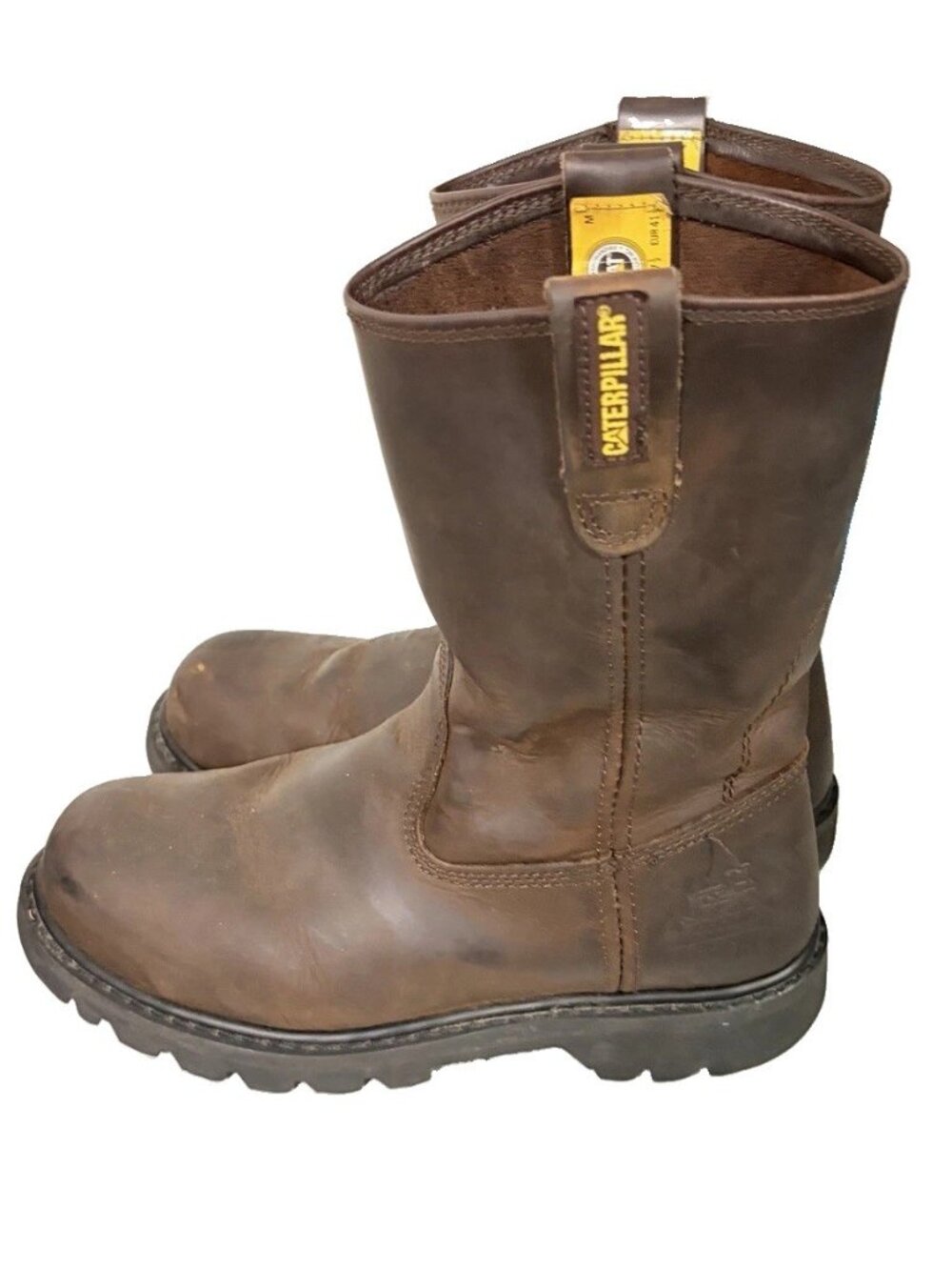 CAT 10" Revolver Work Boot Pull-on Puncture Resistant Soft Toe ASTM rated 8.5M